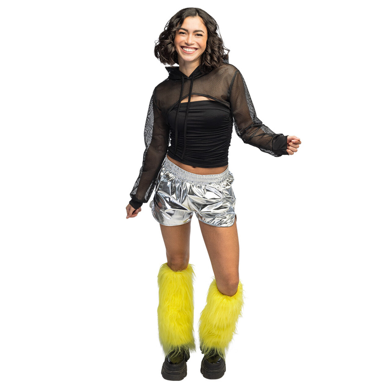 Op deze afbeelding zie je een Accessoires, van het merk Boland. Bontige Beenwarmers Neon Geel