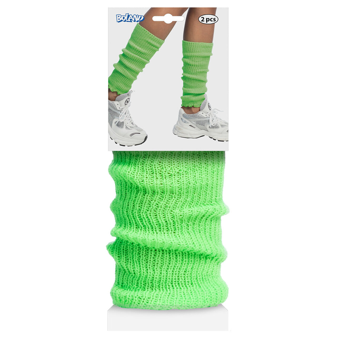 Op deze afbeelding zie je een Accessoires, van het merk Boland. Paar Beenwarmers Basic Neongroen Uv