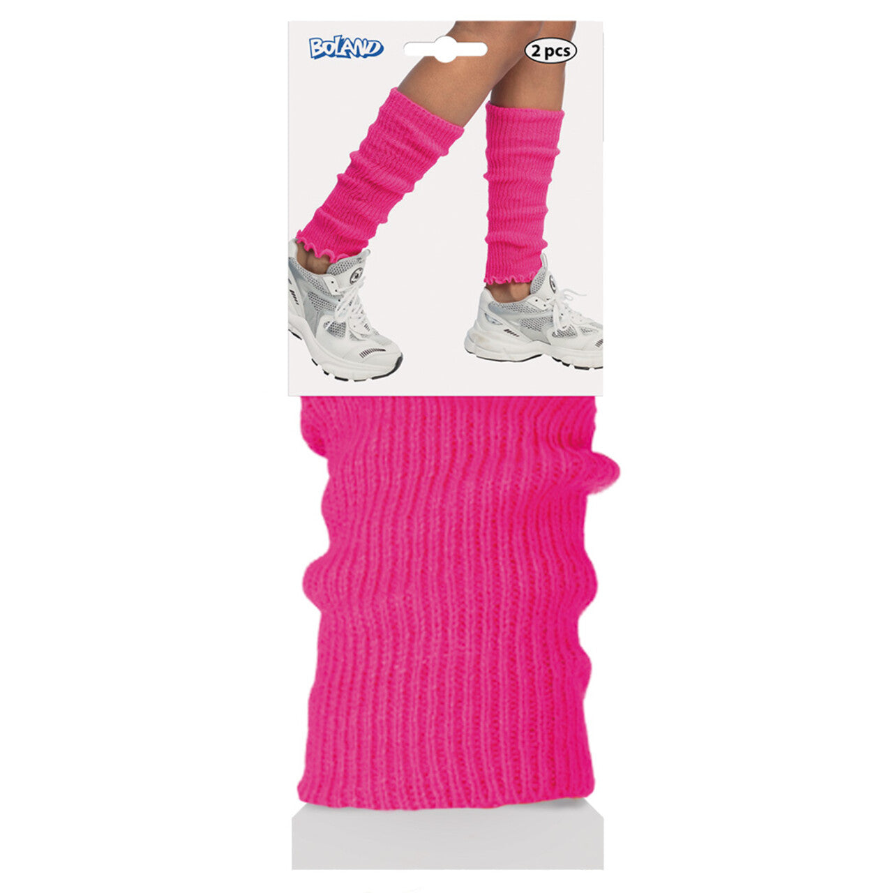 Op deze afbeelding zie je een Accessoires, van het merk Boland. Paar Beenwarmers Basic Neonroze Uv