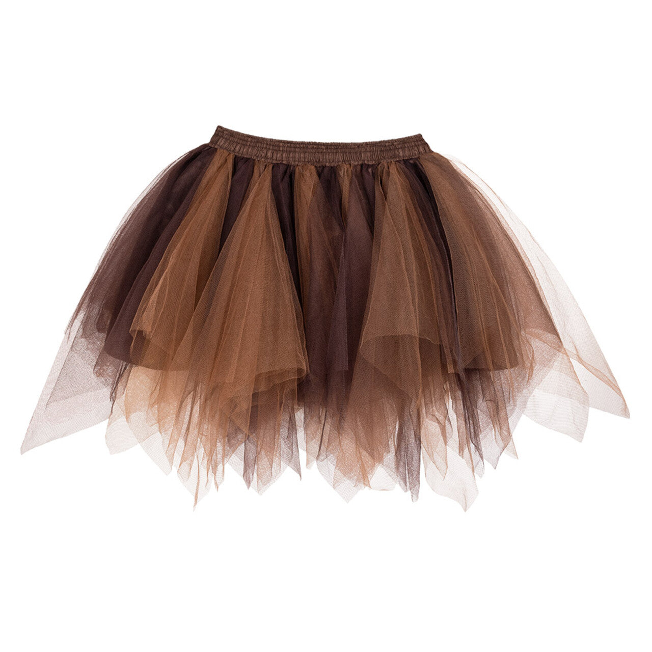 Op deze afbeelding zie je een Kostuums, van het merk Boland. Steampunk Petticoat Bruin / Taupe 3 Laags Vrouw