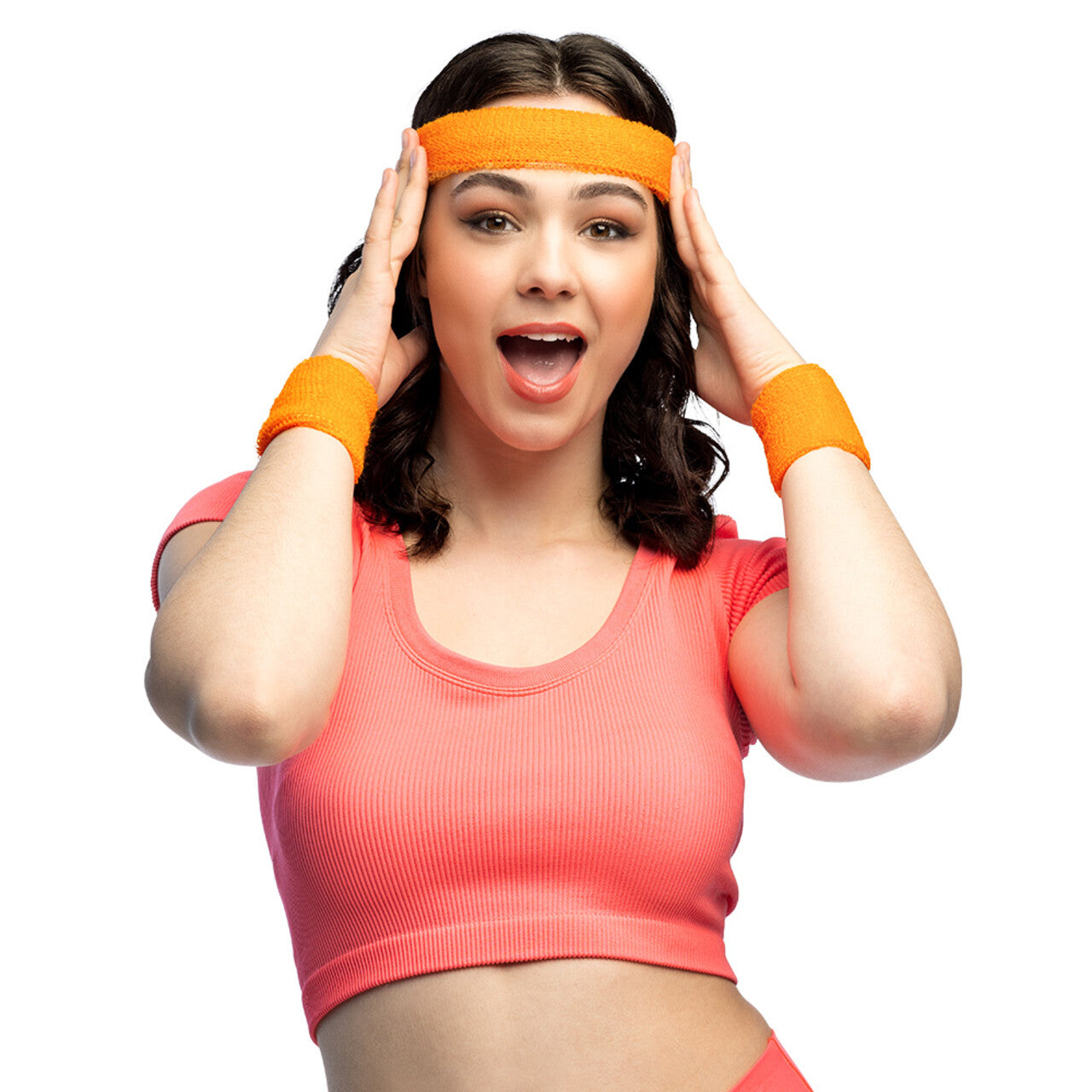 Op deze afbeelding zie je een Accessoires, van het merk Boland. Sportieve Set Zweetbandjes Oranje