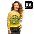 Fischnetz Shirt Temptation Neongelb Damen