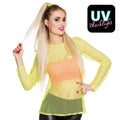 Fischnetz Shirt Neongelb Uv Damen
