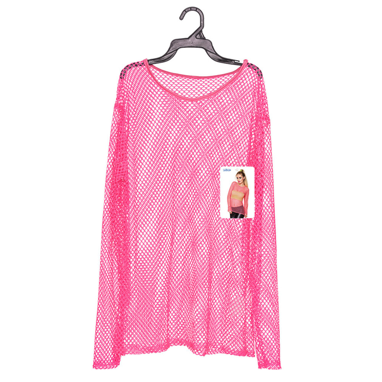Op deze afbeelding zie je een Kostuums, van het merk Boland. Visnet Shirt Lange Mouwen Roze Super 80s Vrouw