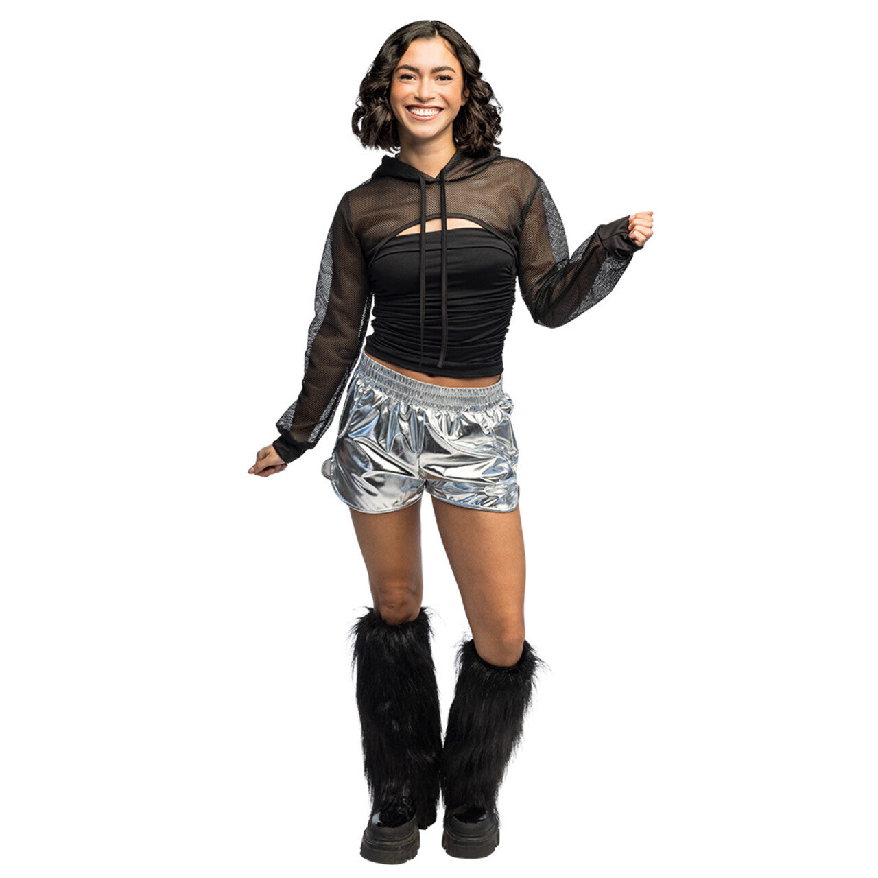 Op deze afbeelding zie je een Kostuums, van het merk Boland. Sportief Visnet Festival Bolero Zwart Vrouw