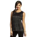 Schwarzes Flapper-Oberteil Damen