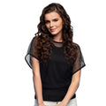 Punk Netzshirt Schwarz Damen
