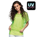 Disco Spaß Netzshirt Neon Grün Damen