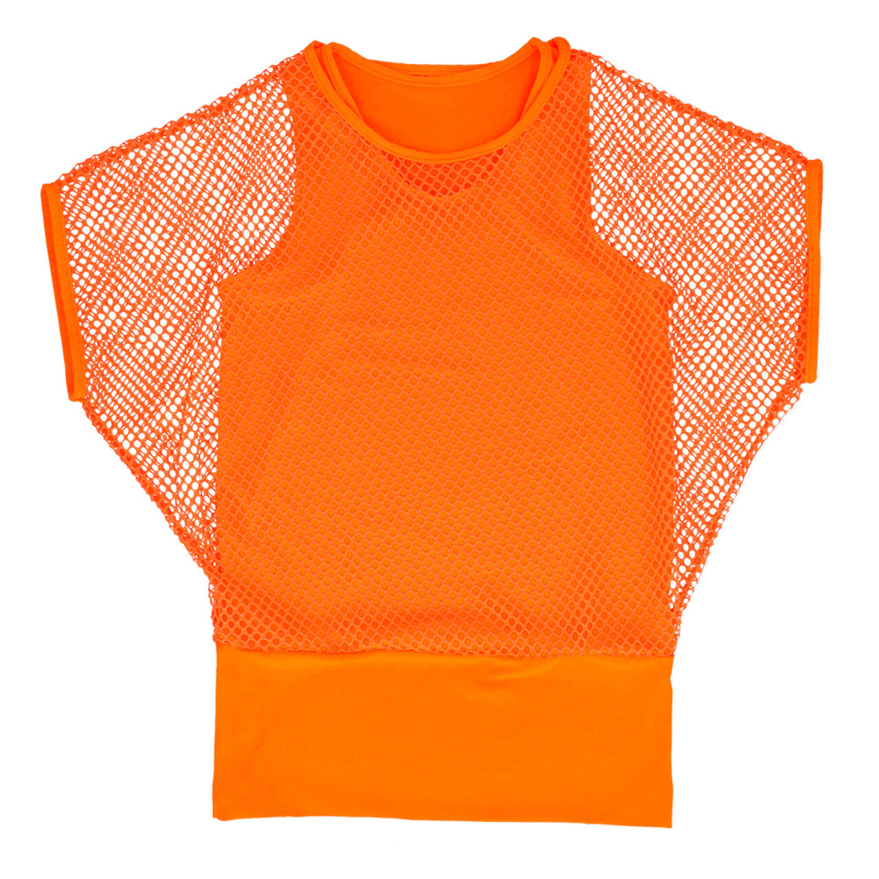 Op deze afbeelding zie je een Kostuums, van het merk Boland. Oranjekoorts Visnet Shirt Oranje Vrouw