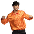Orlando Rüschenbluse Orange Herren
