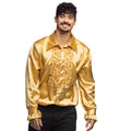 Rüschenhemd Gold Partyglanz Herren