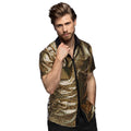 Glitzernde Gold-Diamant-Hemd Herren