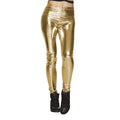 Metallic Goldstrahl Leggings Damen