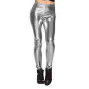 Op deze afbeelding zie je een Kostuums, van het merk Boland. Legging Zilver Metallic Vrouw
