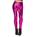 Metallic Glanzleggings Fuchsia Damen