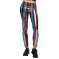 Legging Metallic Regenbogen Damen