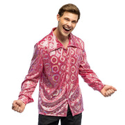 Op deze afbeelding zie je een Kostuums, van het merk Boland. Blouse Lumi Disco Ready Roze Man