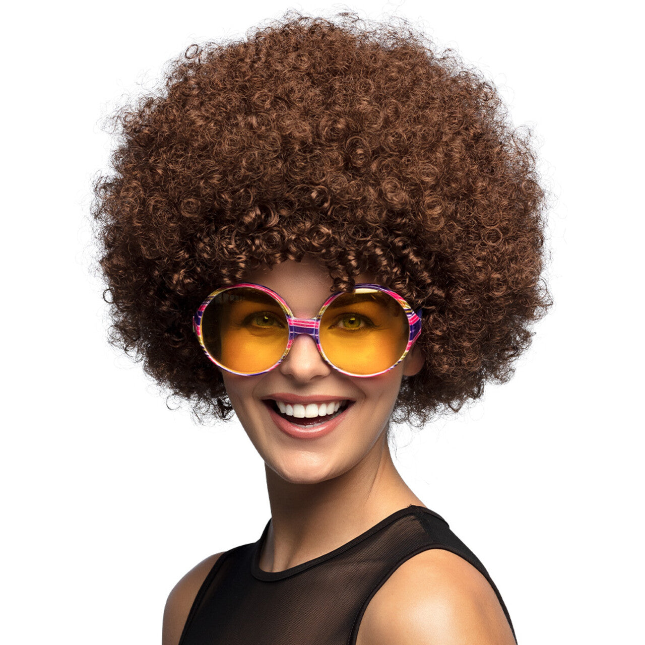 Op deze afbeelding zie je een Accessoires, van het merk Boland. Grote Ronde Hippie Bril Tina Love