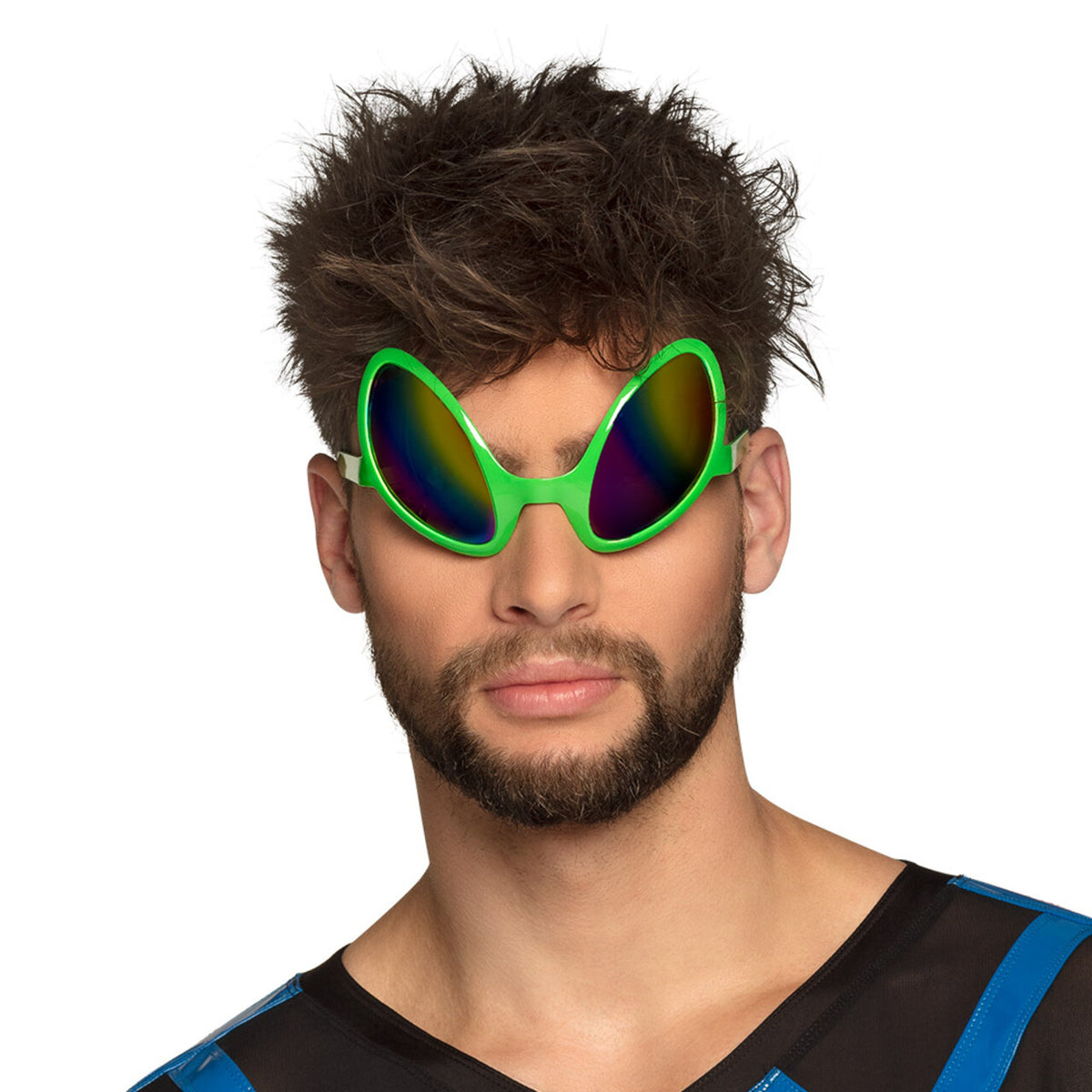 Op deze afbeelding zie je een Accessoires, van het merk Boland. Bril Pretty Fly Green Alien