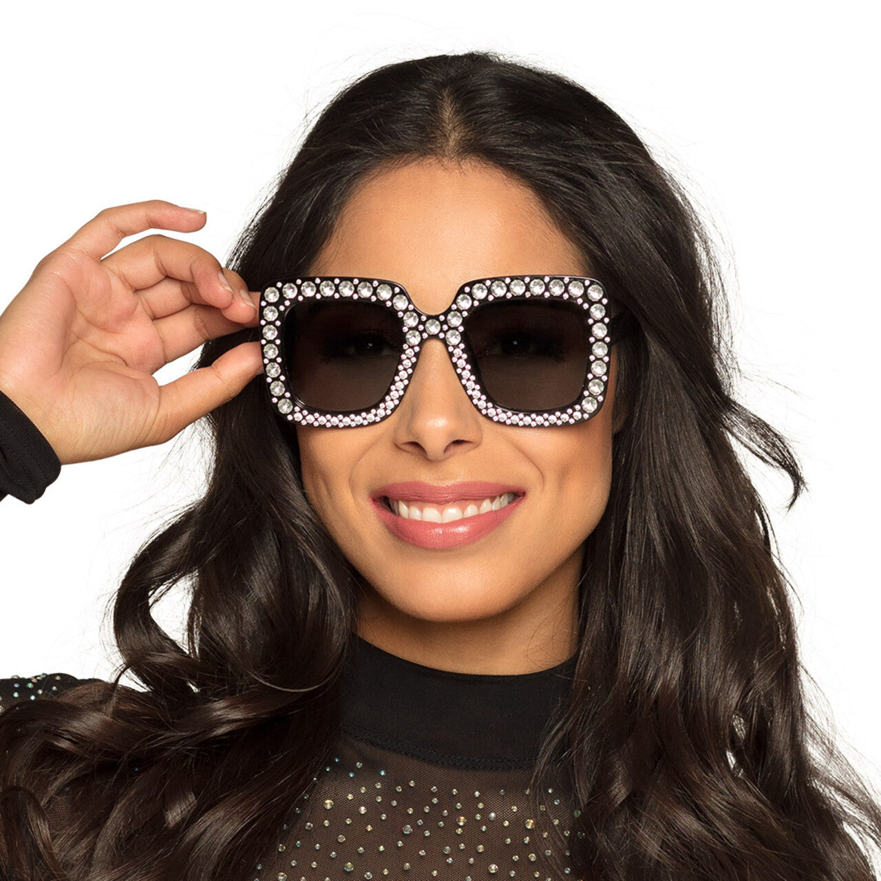 Op deze afbeelding zie je een Accessoires, van het merk Boland. Bril Disco Bling Bling Zwart