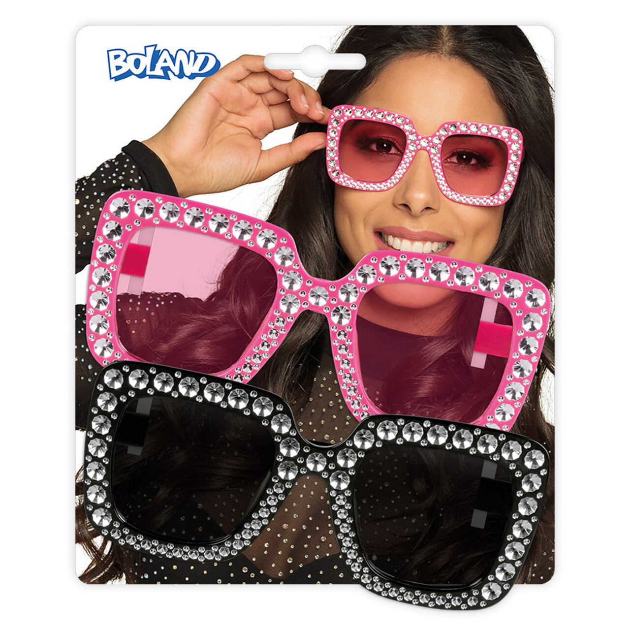 Op deze afbeelding zie je een Accessoires, van het merk Boland. Bling Bling Duo Partybrillen