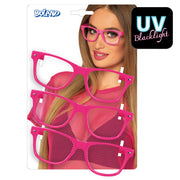 Op deze afbeelding zie je een Accessoires, van het merk Boland. Set Van 3 Neonroze Brillen