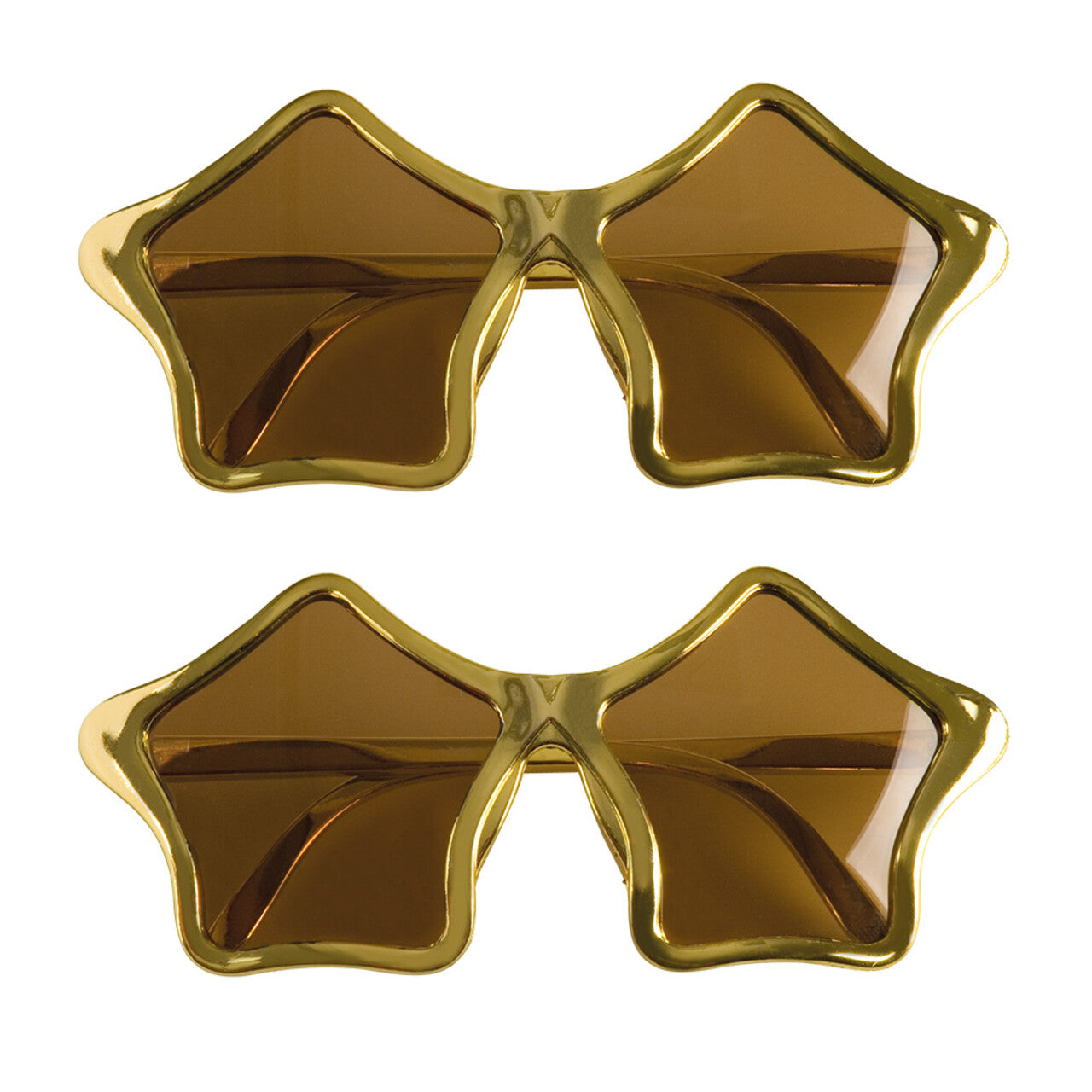 Op deze afbeelding zie je een Accessoires, van het merk Boland. Gouden Sterren Aan De Hemel Bril 2 Stuks