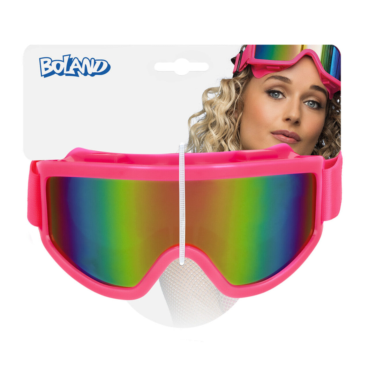 Op deze afbeelding zie je een Accessoires, van het merk Boland. Party Skibril Neonroze Uv