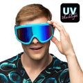 Party-Skibrille Neonblau Uv