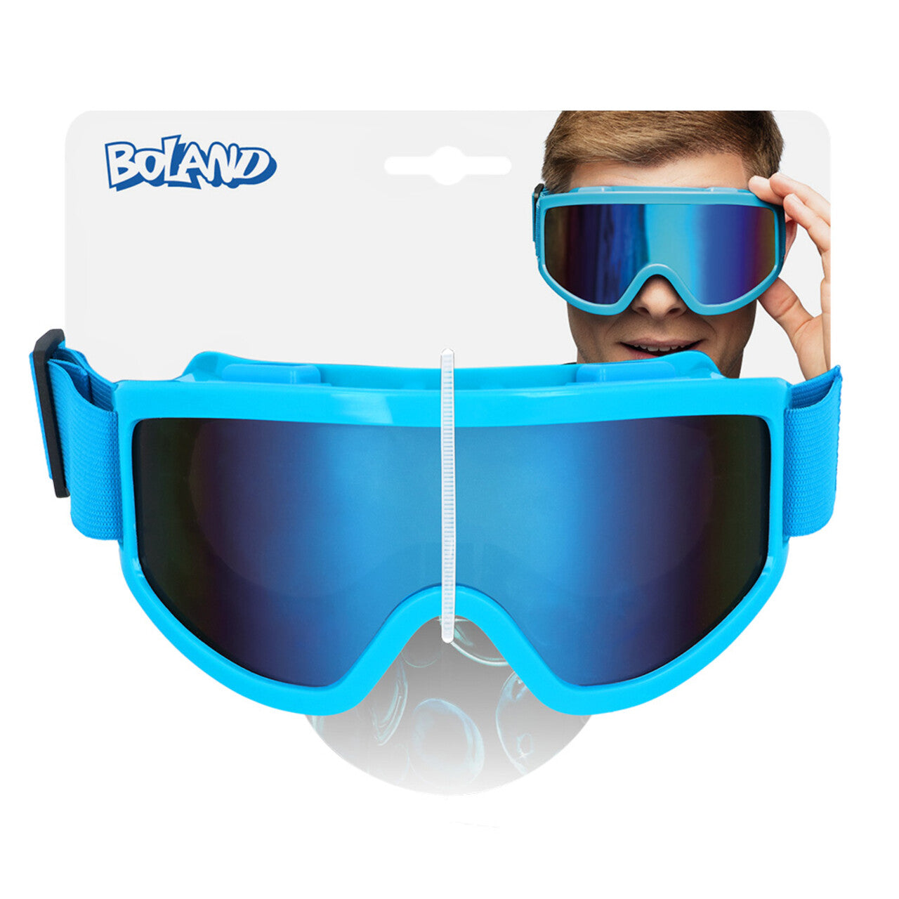 Op deze afbeelding zie je een Accessoires, van het merk Boland. Party Skibril Neonblauw Uv