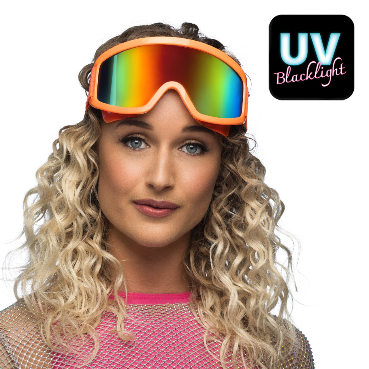 Op deze afbeelding zie je een Accessoires, van het merk Boland. Party Skibril Neonoranje Uv