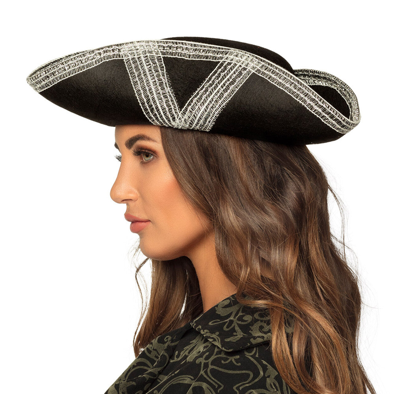 Op deze afbeelding zie je een Accessoires, van het merk Boland. Piratenhoed Rachel Royal