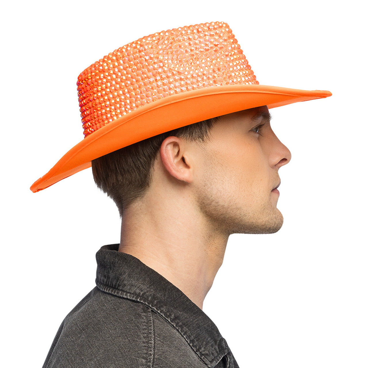 Op deze afbeelding zie je een Accessoires, van het merk Boland. Aurora Strass Cowboyhoed Neonoranje Uv