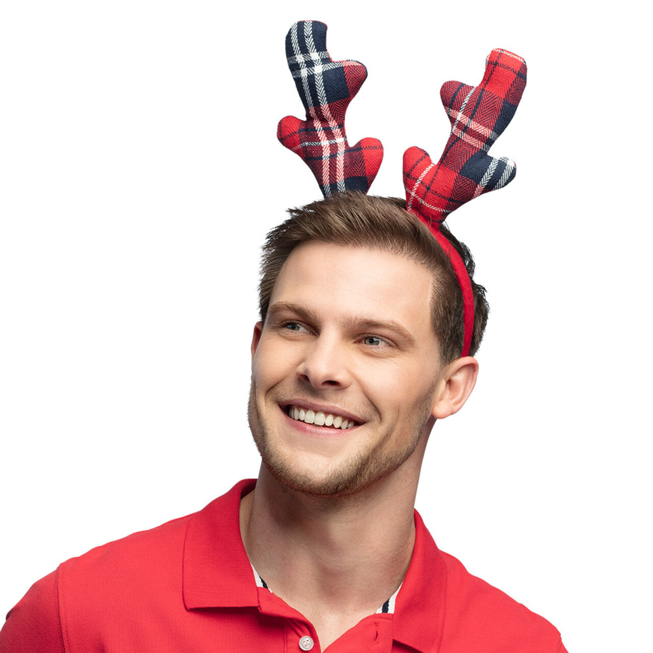 Op deze afbeelding zie je een Accessoires, van het merk Boland. Diadeem Tartan Reindeer