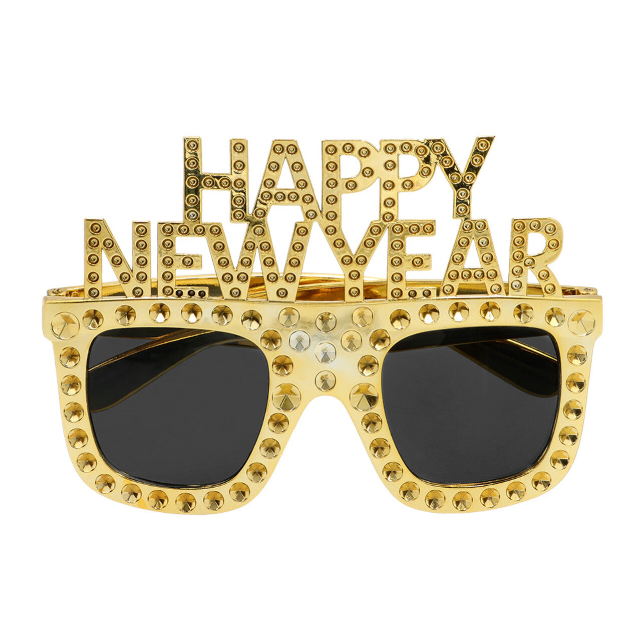 Op deze afbeelding zie je een Accessoires, van het merk Boland. Bling Bling Bril happy New Year Goud