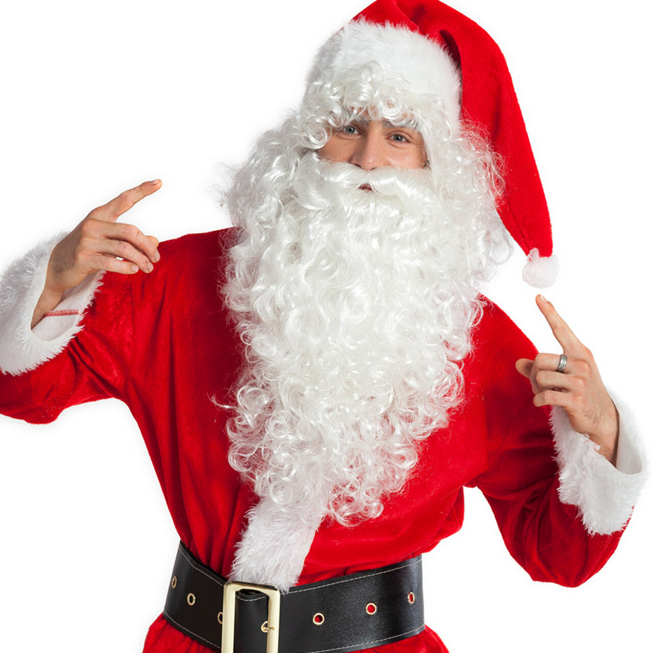 Op deze afbeelding zie je een Accessoires, van het merk Boland. Pruik Kerstman Met Baard