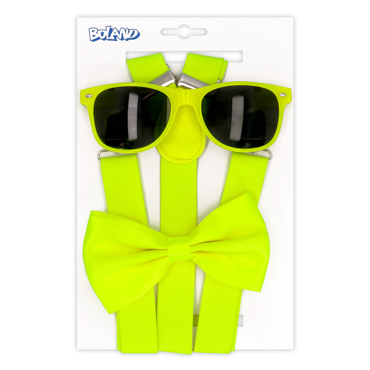 Op deze afbeelding zie je een Accessoires, van het merk Boland. Gentleman Party Set Neongeel