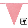 Karton Wimpelkette Glitter Roségold