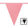 Karton Wimpelkette Glitter Roségold