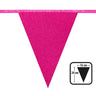 Karton Wimpelkette Glitter Rosa