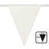 Karton Wimpelkette Glitter Weiss