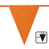 Karton Wimpelkette Glitter Orange