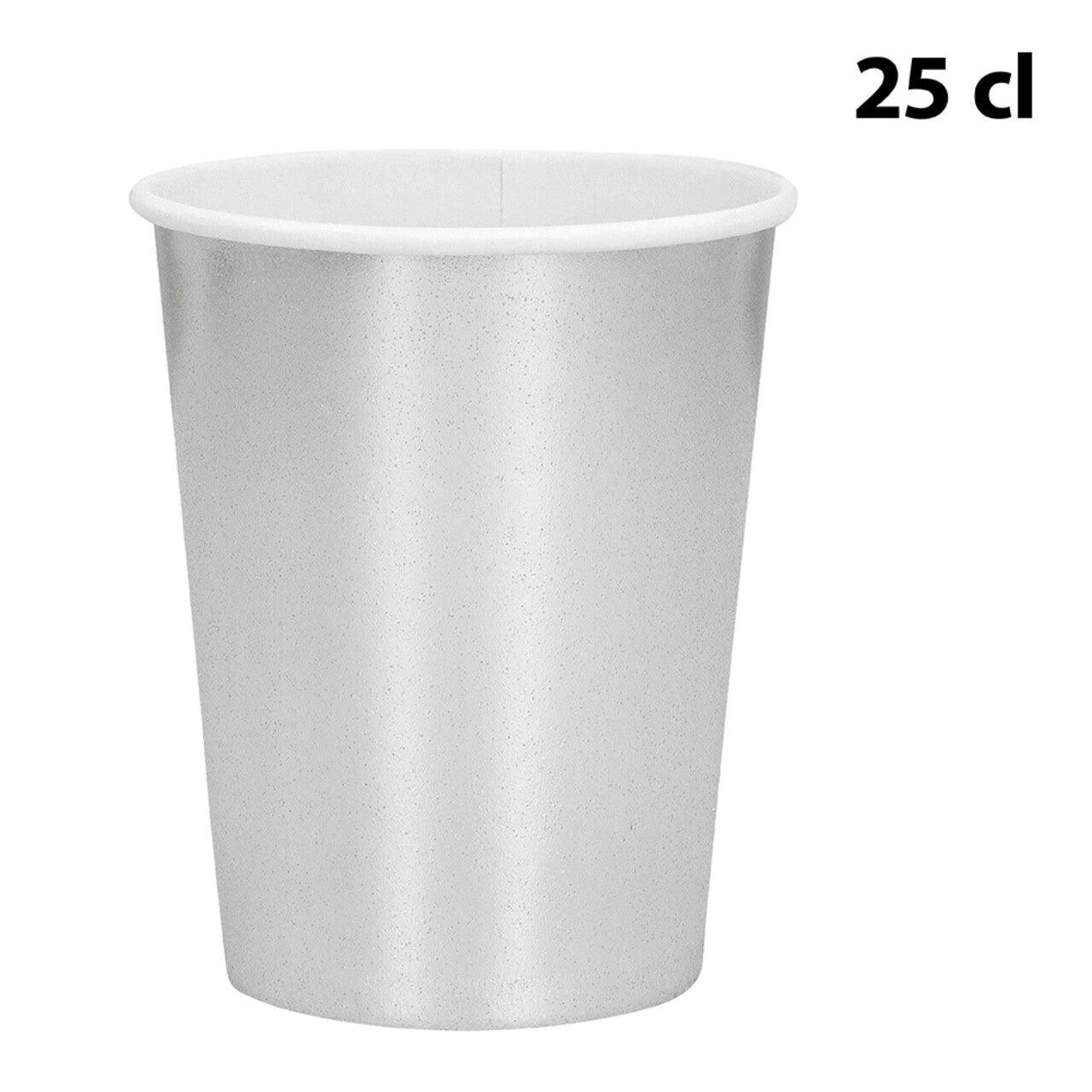 Op deze afbeelding zie je een Decoratie, van het merk Boland. Papieren Feestbekers Zilver 6 Stuks