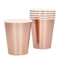 Satz 6 Papierbecher Roségold