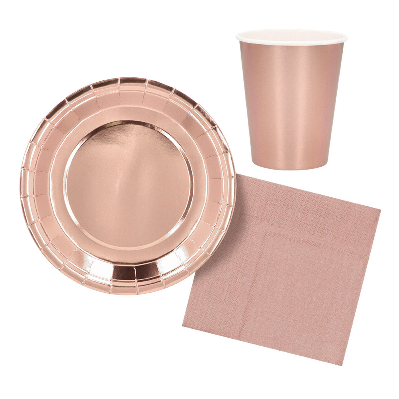 Op deze afbeelding zie je een Decoratie, van het merk Boland. Papieren Feestservies Set Roségoud