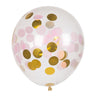 Satz 5 Latex Confetti-Ballons Rosa / Gold