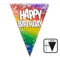 Folienwimpelkette Rainbow happy Birthday