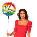 Folienballon Rainbow joyeux Anniversaire Zweiseitig