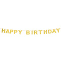 Glitzer-Buchstabengirlande Karton happy Birthday Gold