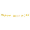 Glitzer-Buchstabengirlande Karton happy Birthday Gold